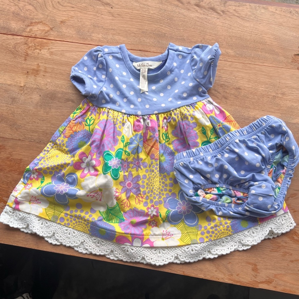 Floral Baby Dress with Bloomers